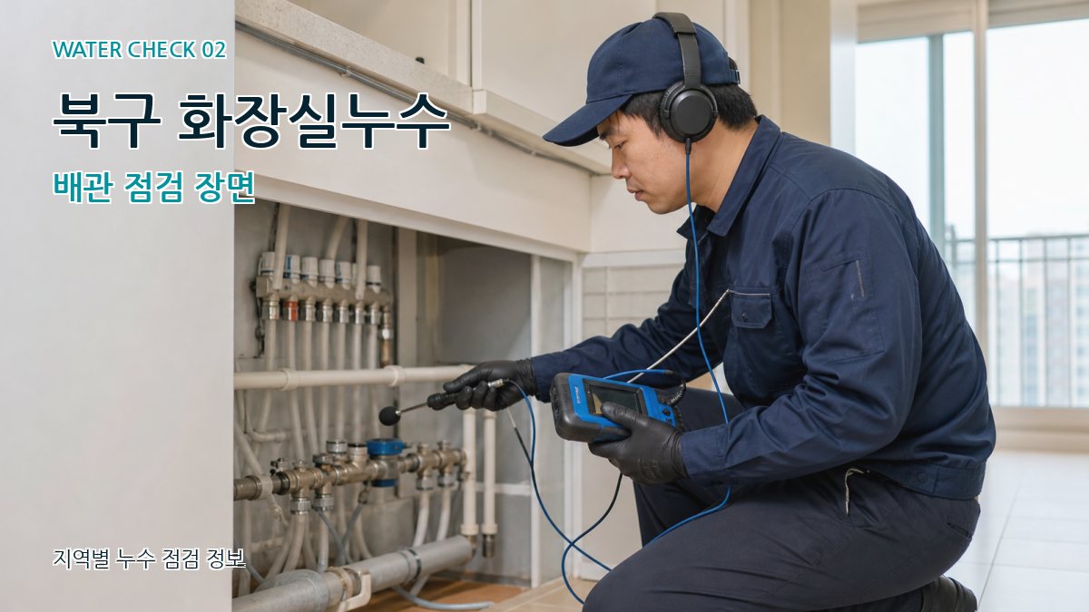 북구 화장실누수 누수탐지 이미지