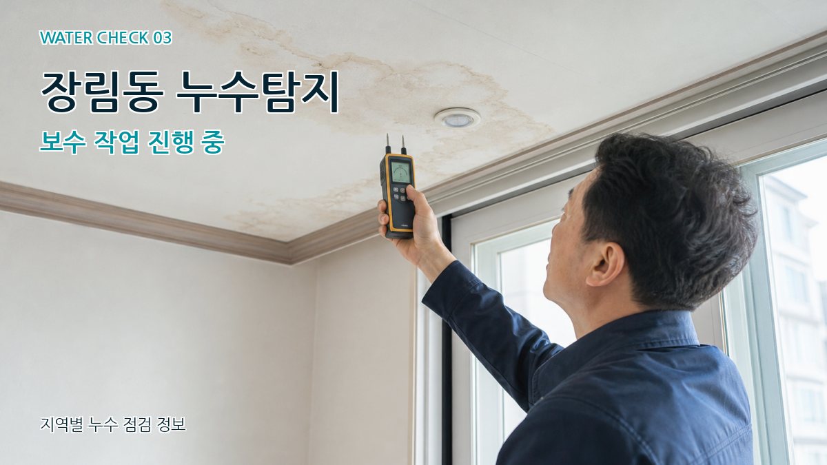 장림동 누수탐지 보수 작업 진행 중