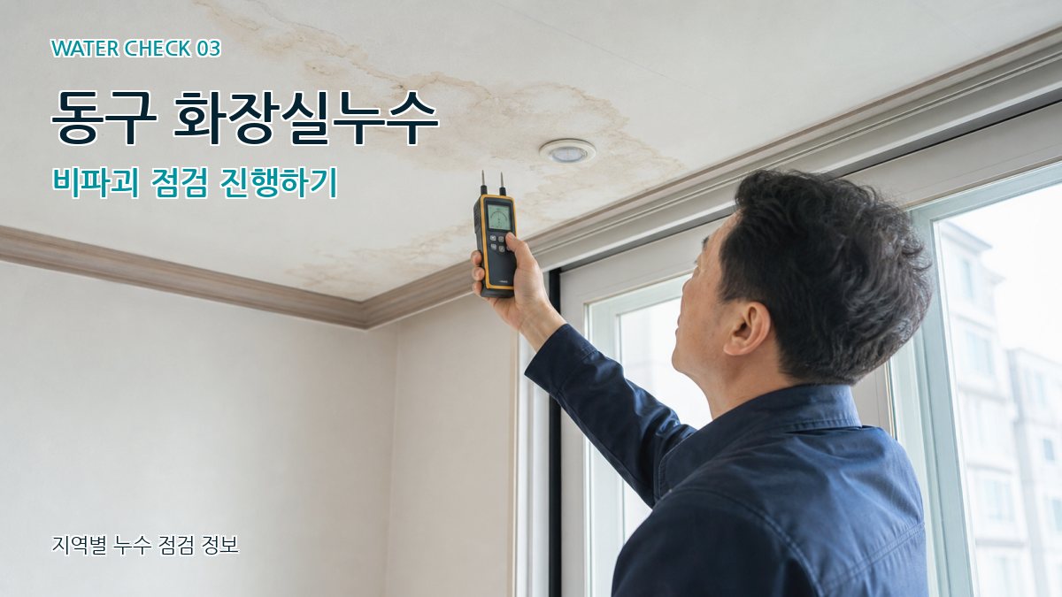 동구 천장누수 누수탐지 이미지