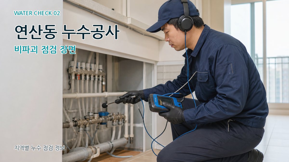 연산동 화장실누수 누수탐지 이미지