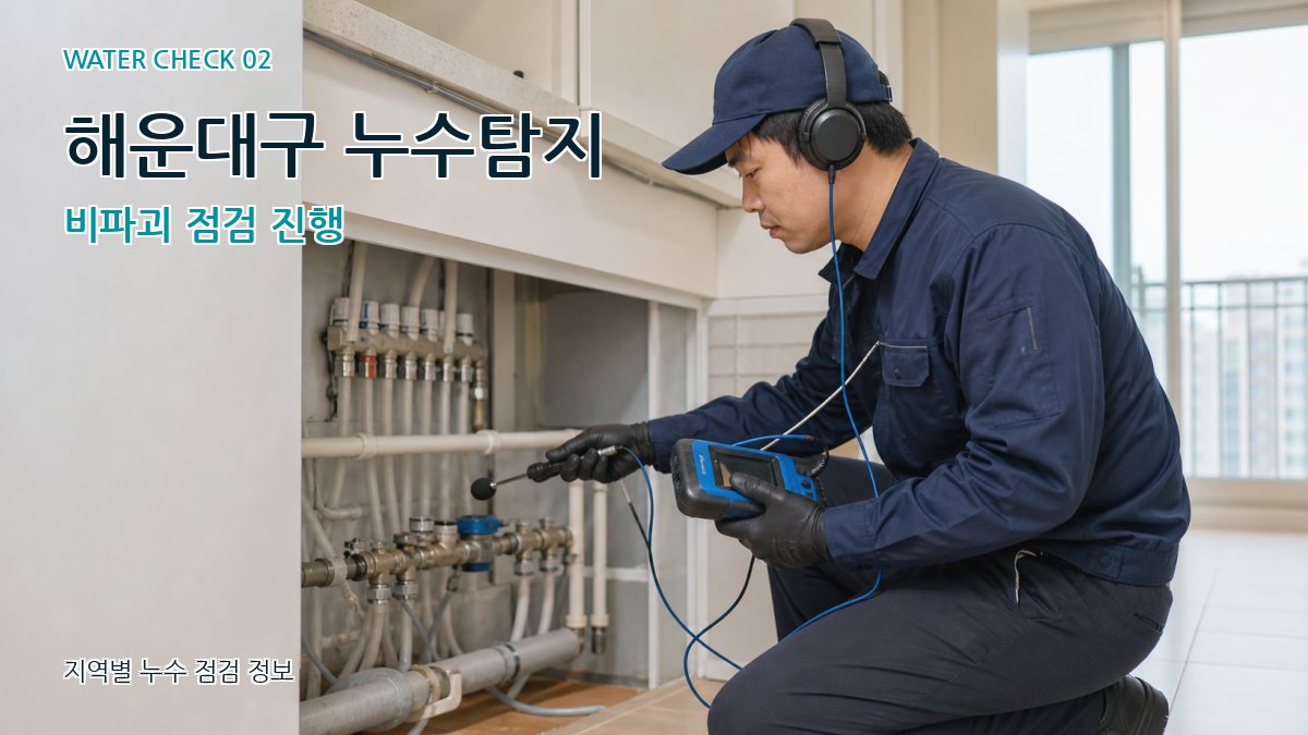 해운대구 누수탐지 비파괴 점검 진행