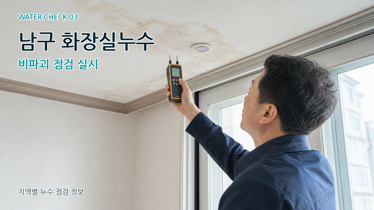 남구 천장누수 누수탐지 이미지