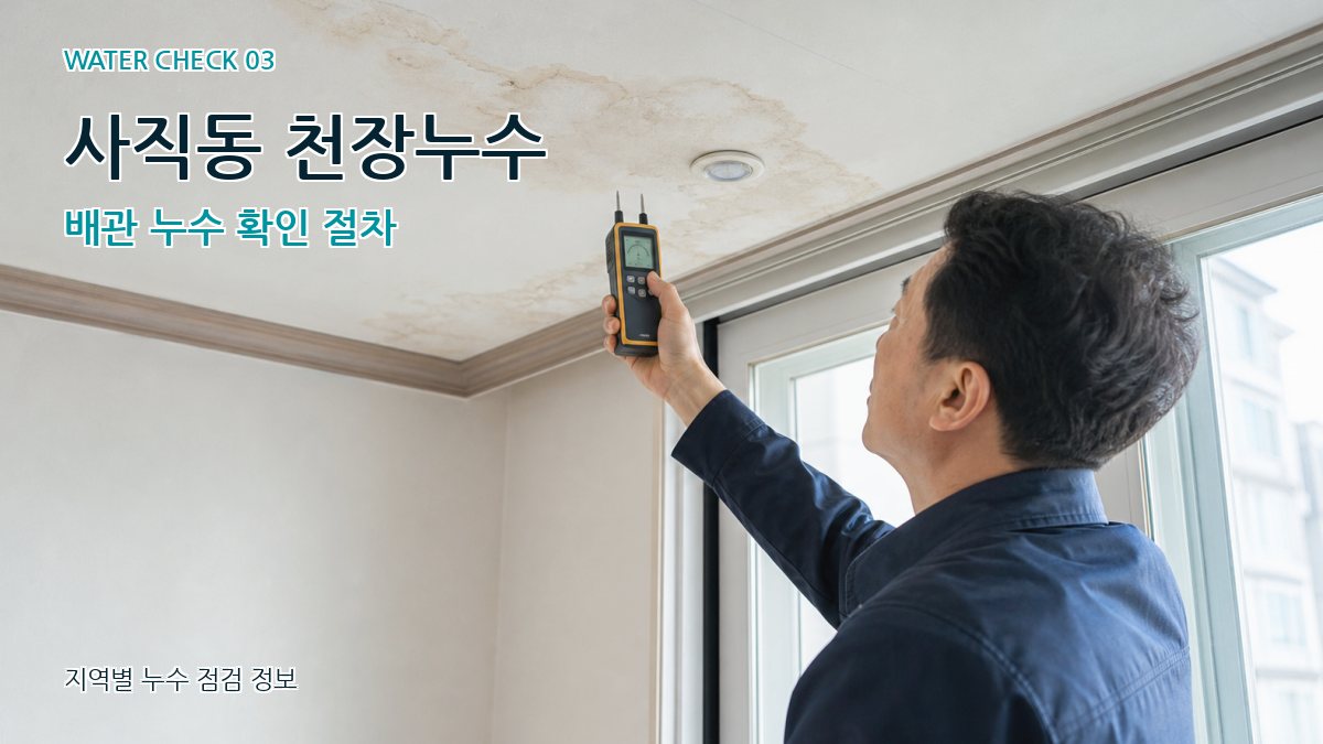 사직동 천장누수 누수탐지 이미지