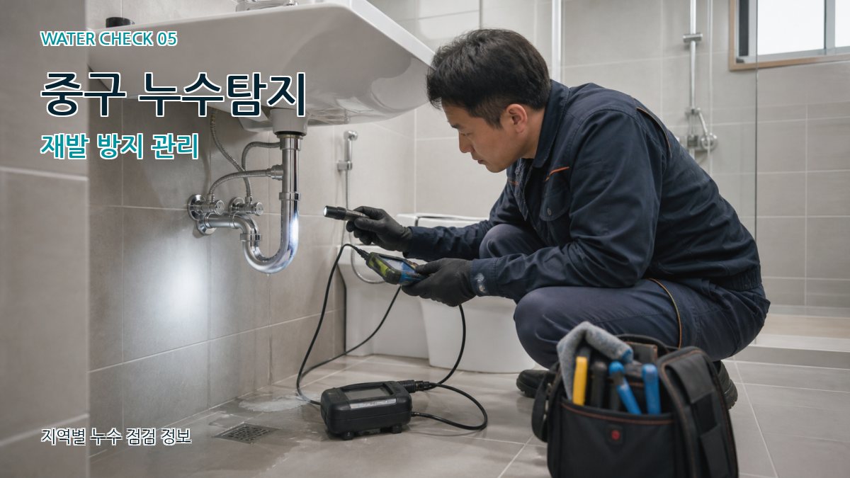 중구 누수공사 누수탐지 이미지