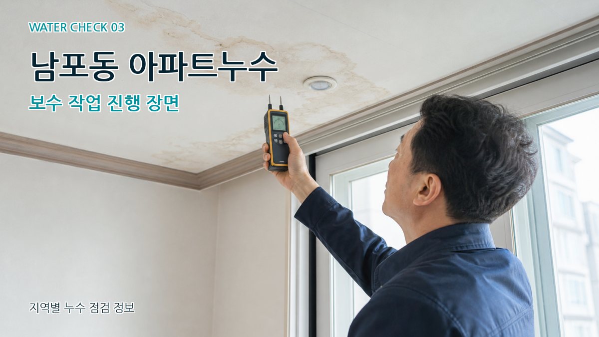남포동 천장누수 누수탐지 이미지