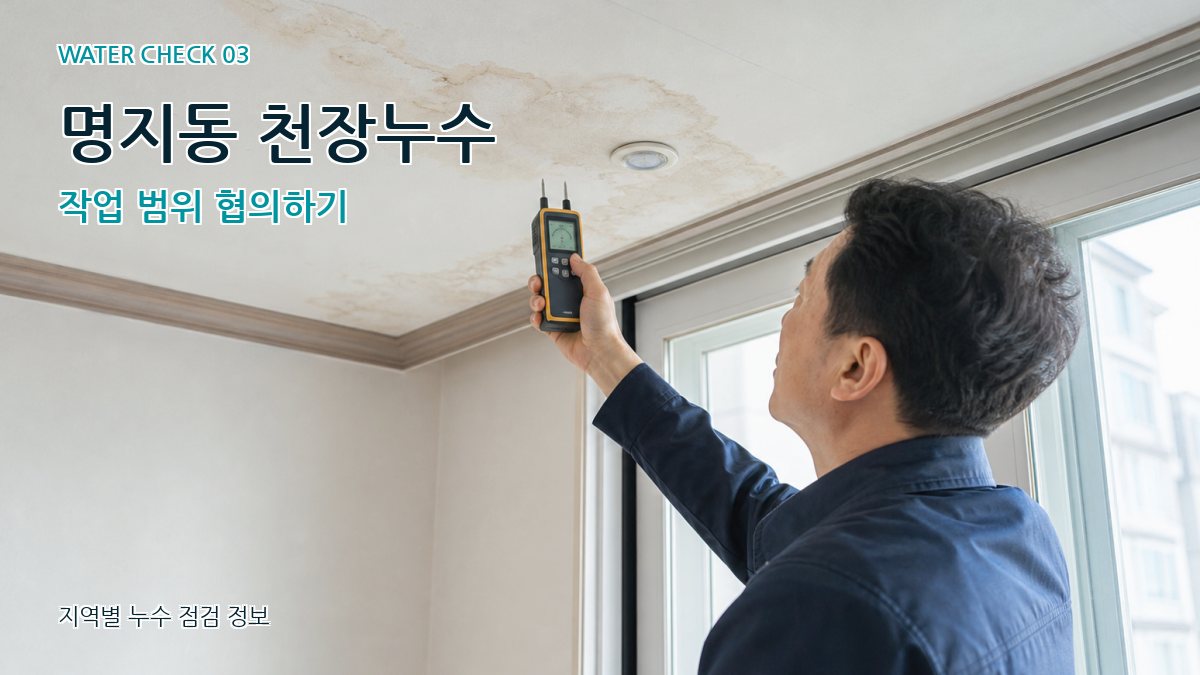 명지동 천장누수 누수탐지 이미지
