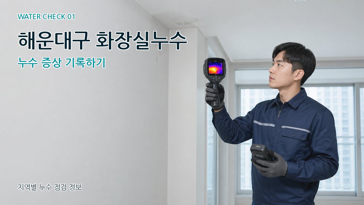 해운대구 화장실누수 누수 증상 기록하기