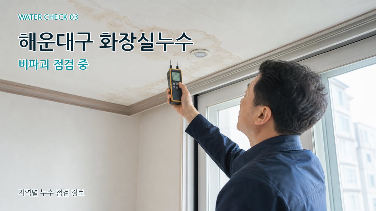 해운대구 화장실누수 비파괴 점검 중