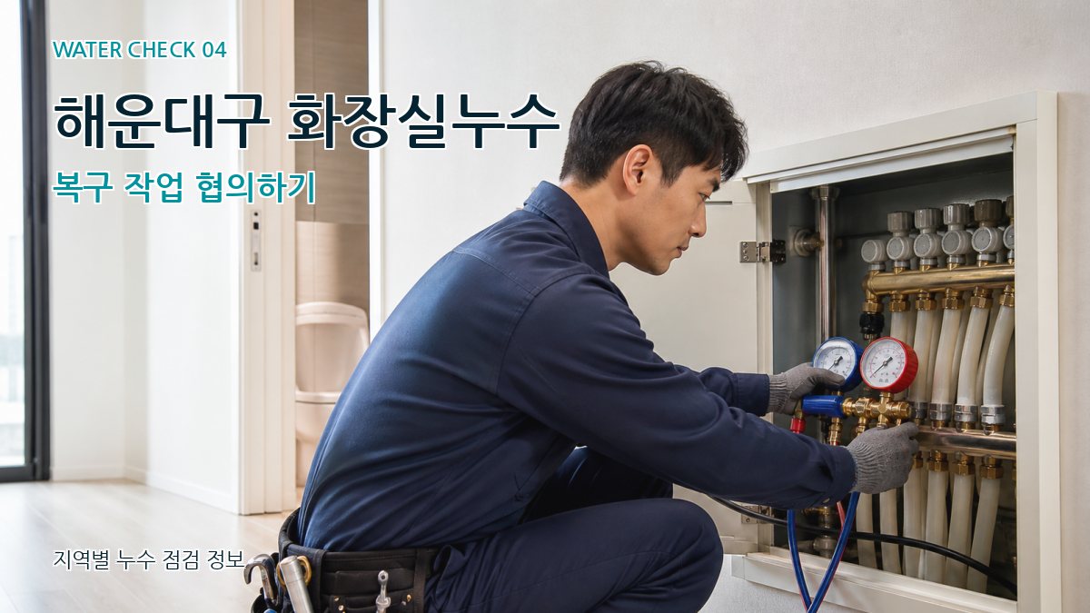 해운대구 화장실누수 복구 작업 협의하기