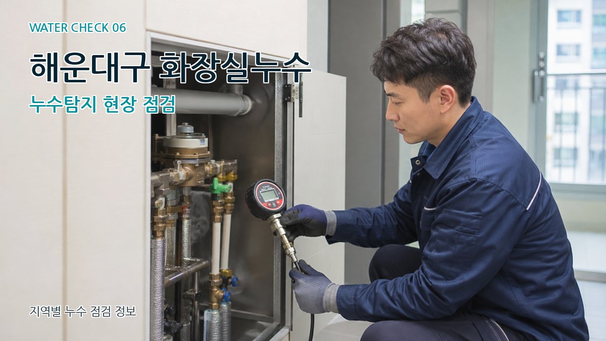 해운대구 화장실누수 누수탐지 현장 점검
