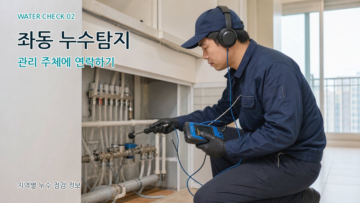 좌동 화장실누수 누수탐지 이미지