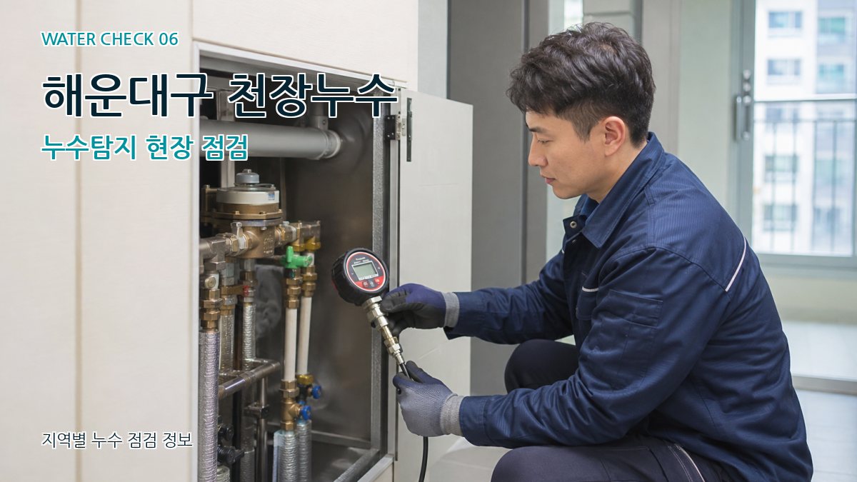 해운대구 천장누수 누수탐지 현장 점검