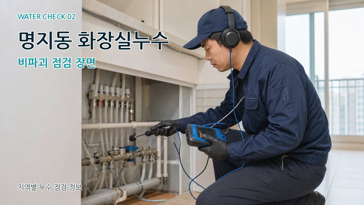 명지동 화장실누수 누수탐지 이미지
