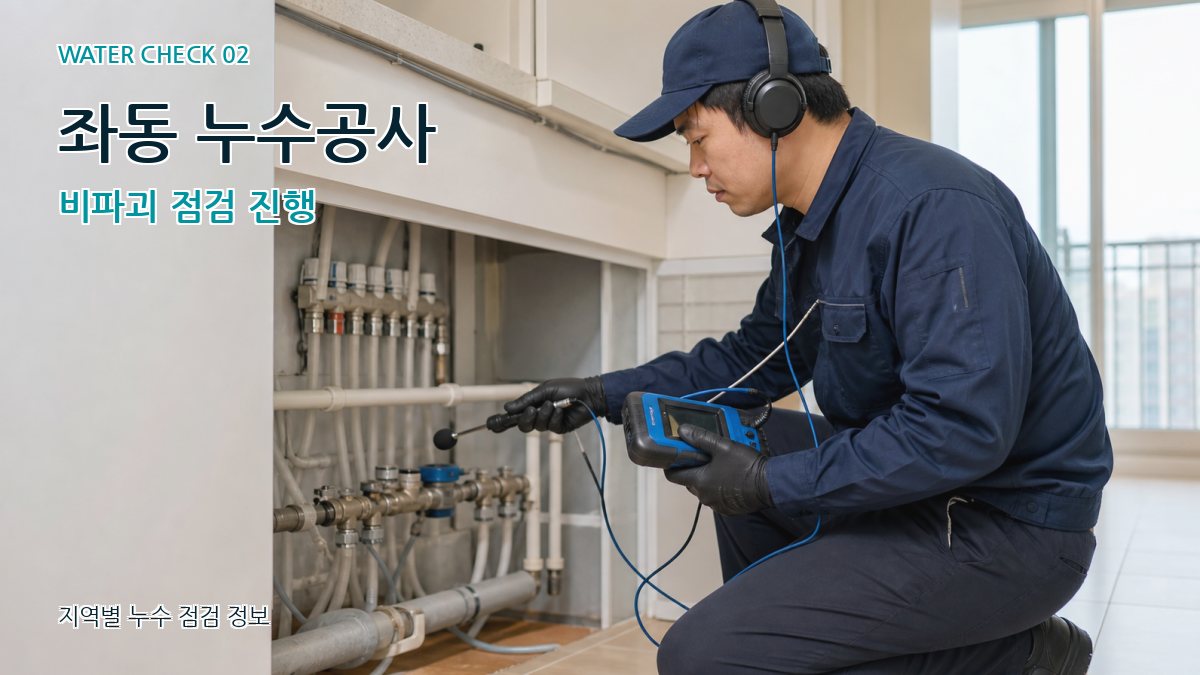 좌동 화장실누수 누수탐지 이미지