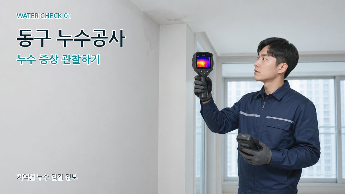 동구 아파트누수 누수탐지 이미지
