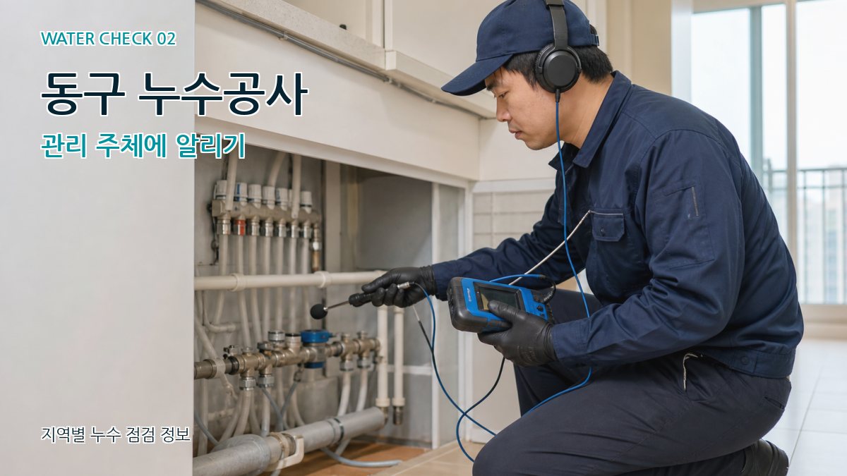 동구 화장실누수 누수탐지 이미지