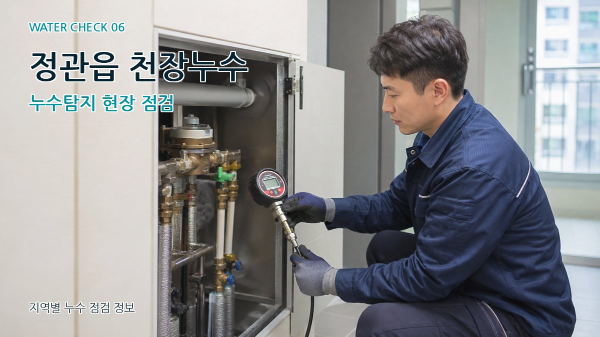 정관읍 천장누수 누수탐지 현장 점검