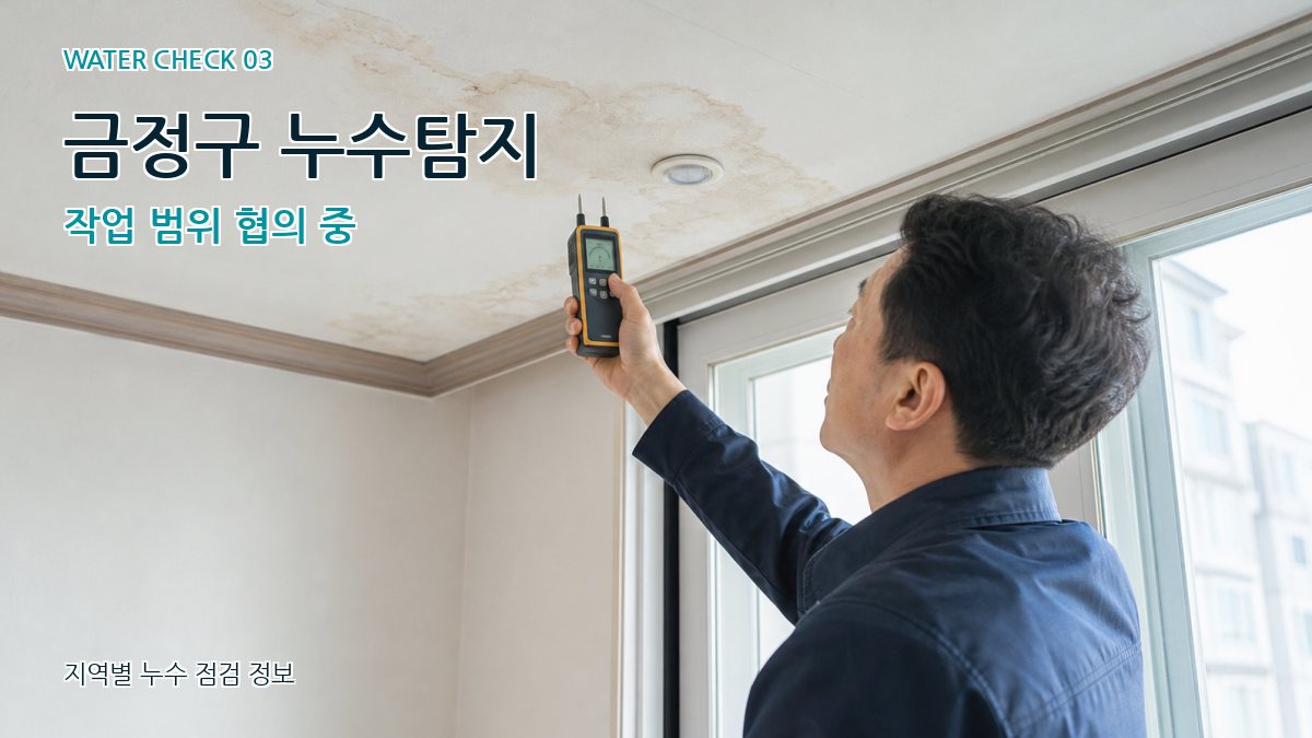 금정구 천장누수 누수탐지 이미지