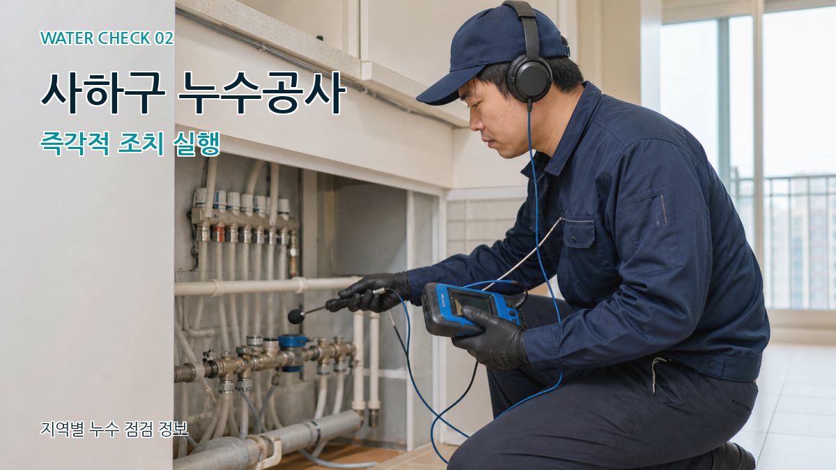 사하구 화장실누수 누수탐지 이미지