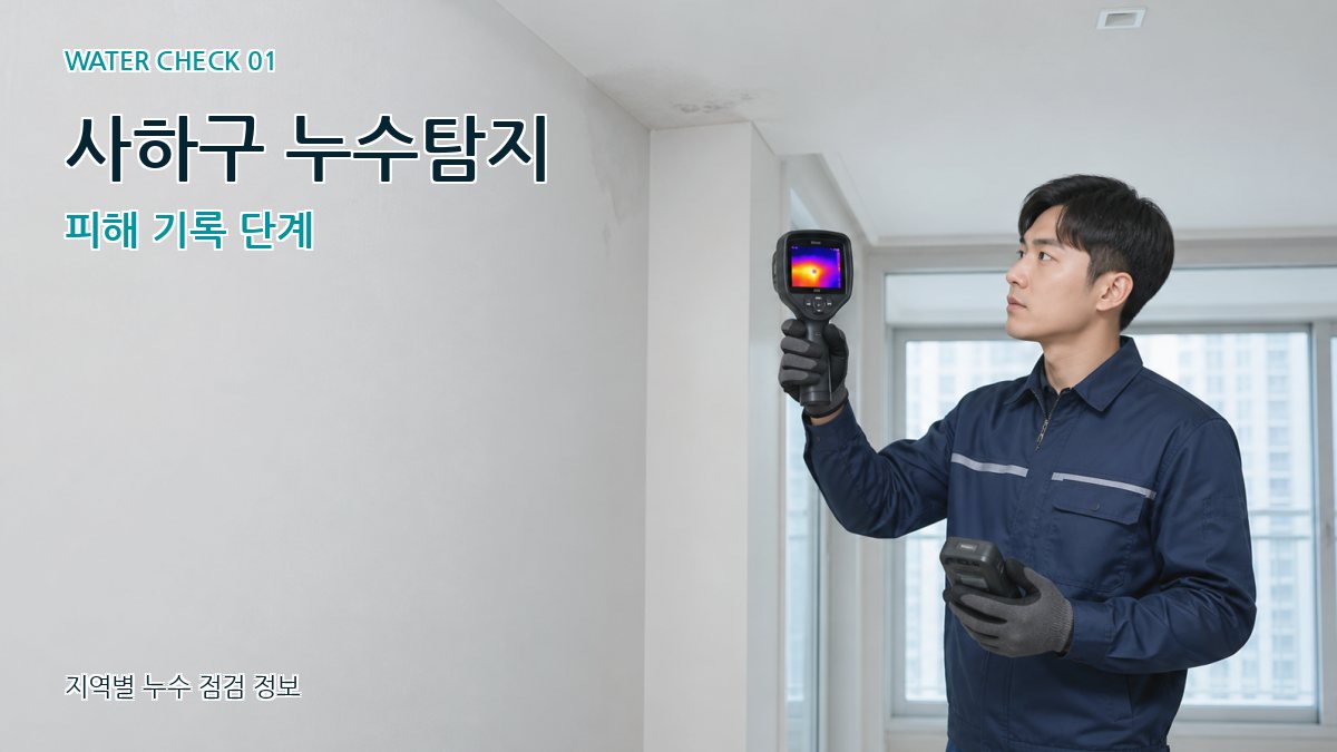 사하구 아파트누수 누수탐지 이미지