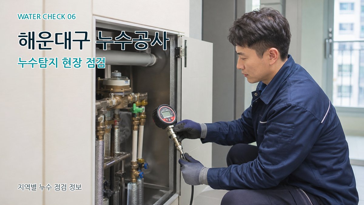 해운대구 누수공사 누수탐지 현장 점검