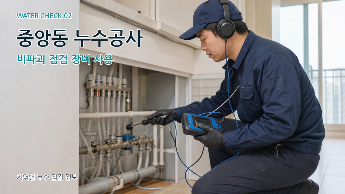 중앙동 화장실누수 누수탐지 이미지