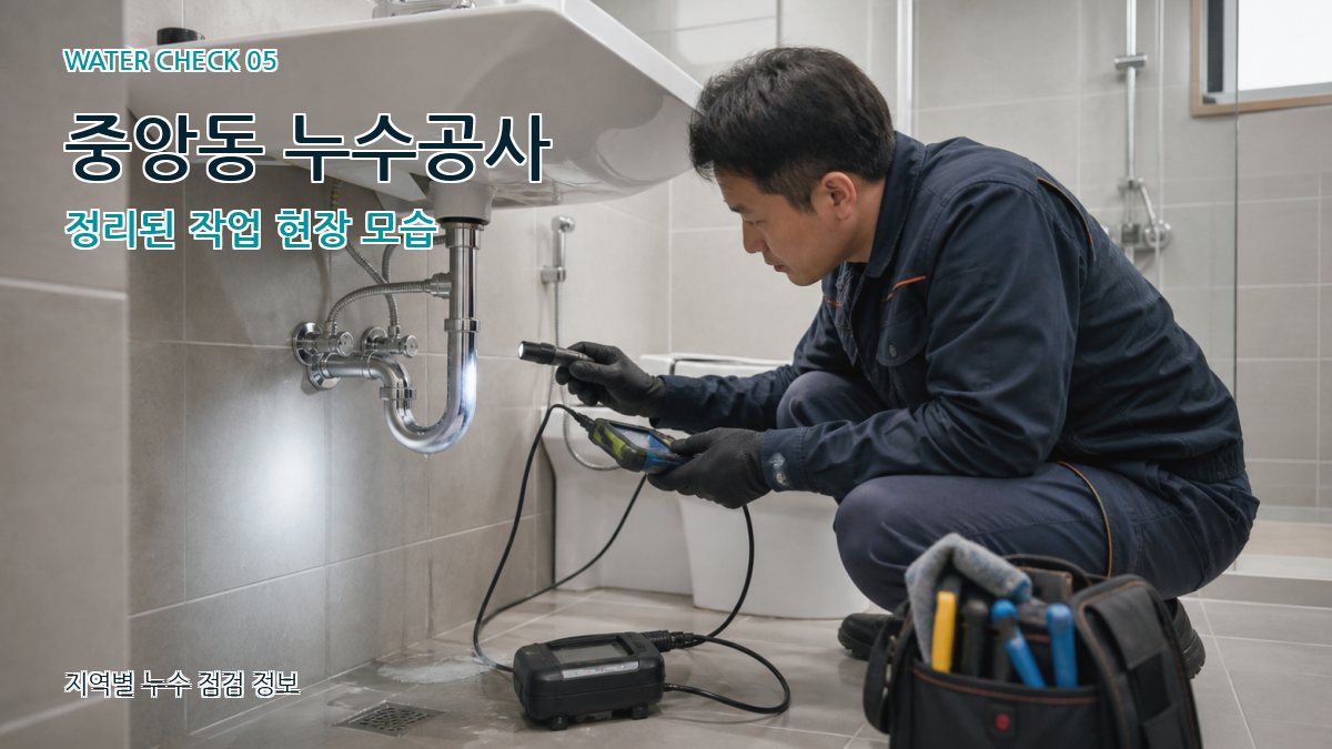 중앙동 누수공사 누수탐지 이미지