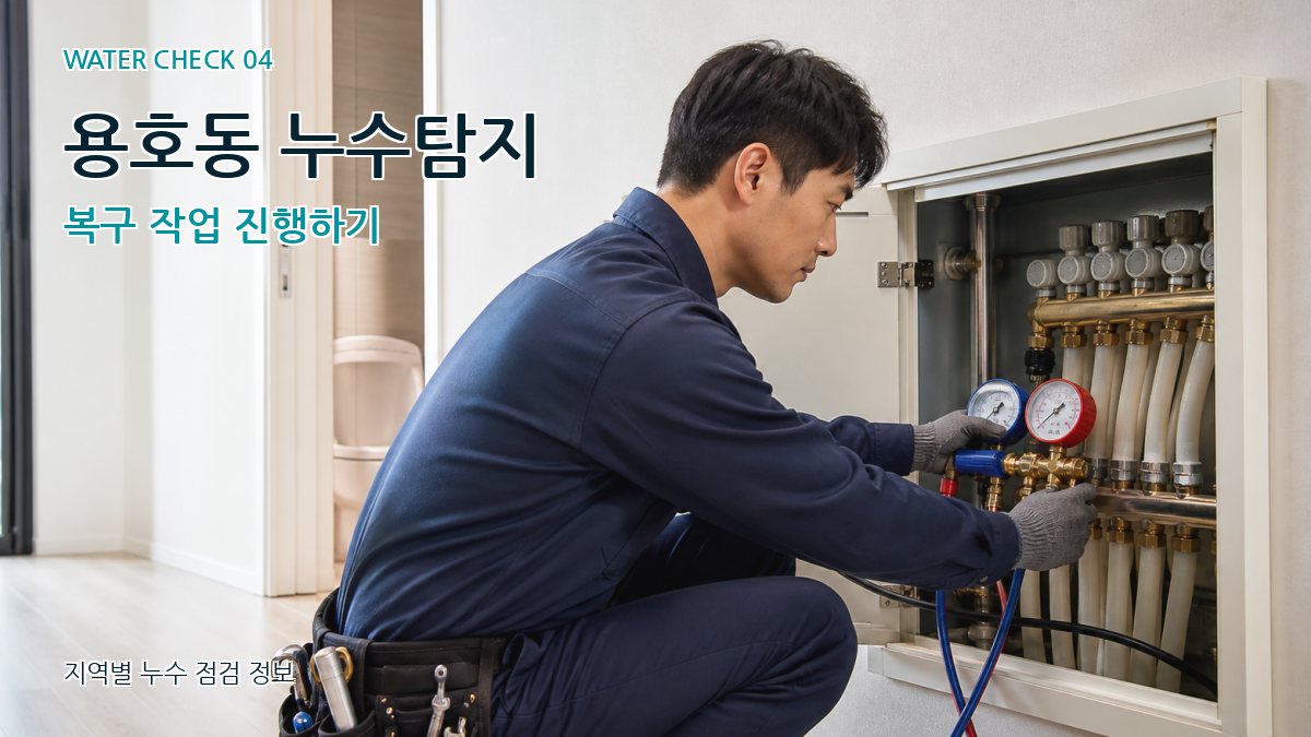 용호동 누수탐지 복구 작업 진행하기