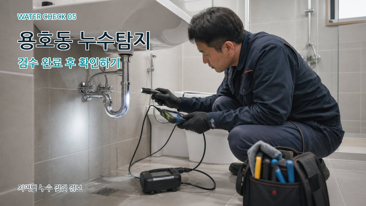 용호동 누수탐지 검수 완료 후 확인하기