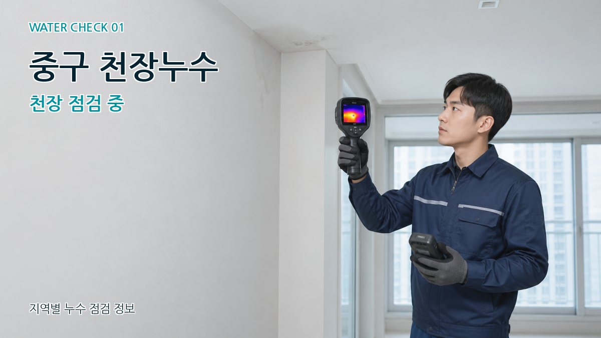중구 아파트누수 누수탐지 이미지