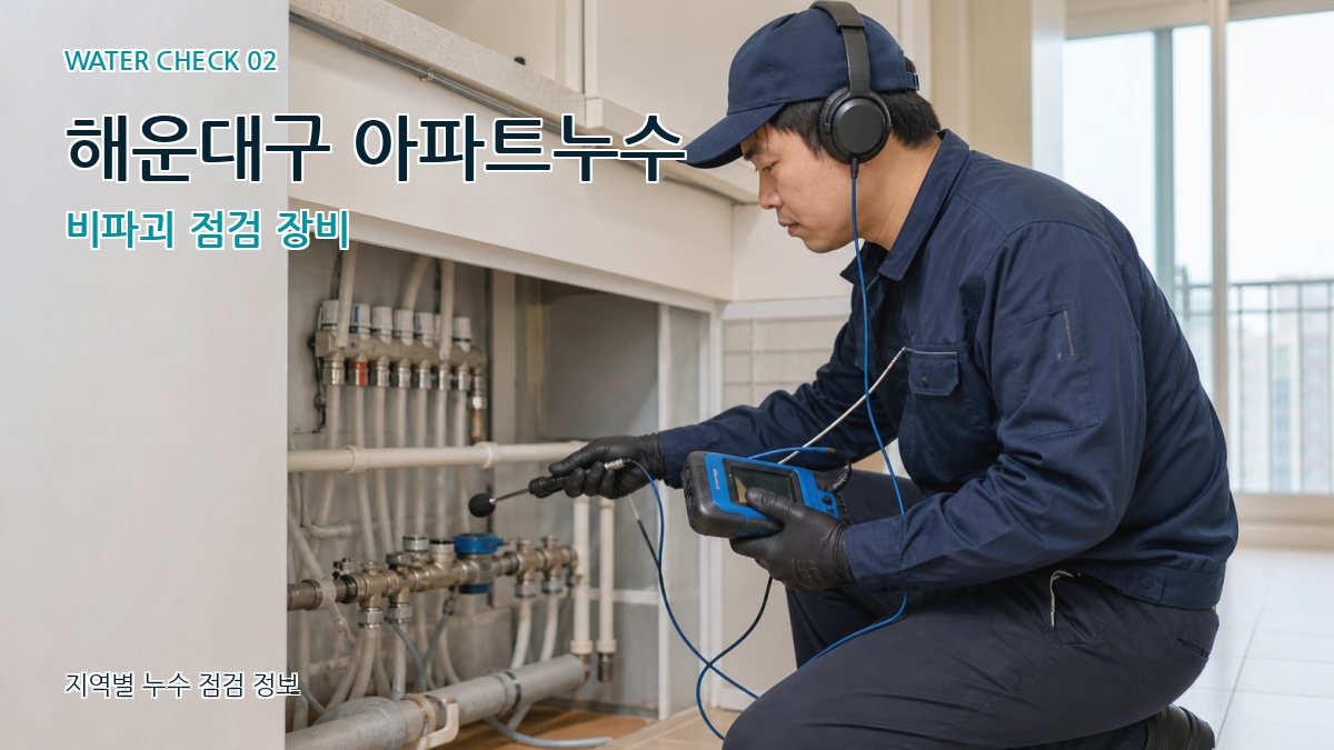 해운대구 아파트누수 비파괴 점검 장비