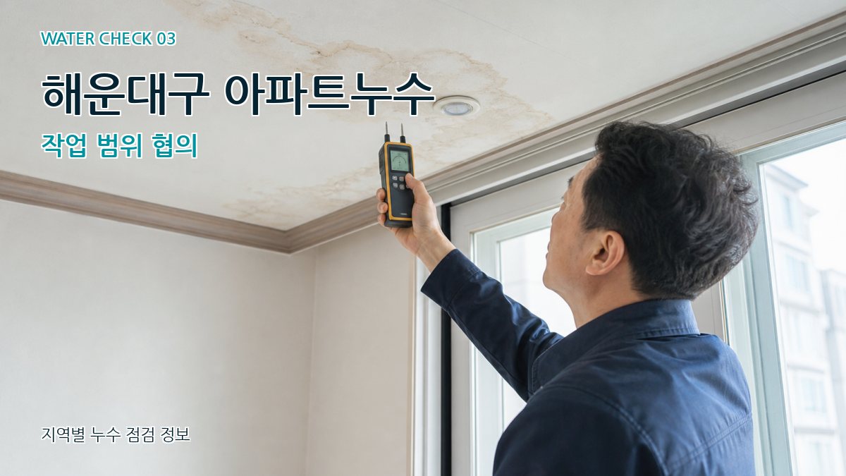 해운대구 아파트누수 작업 범위 협의