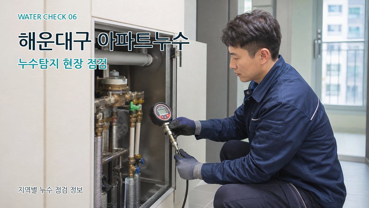 해운대구 아파트누수 누수탐지 현장 점검