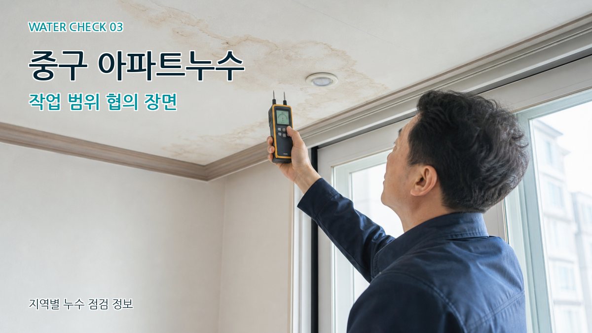 중구 천장누수 누수탐지 이미지