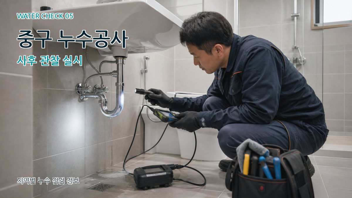 중구 누수공사 누수탐지 이미지