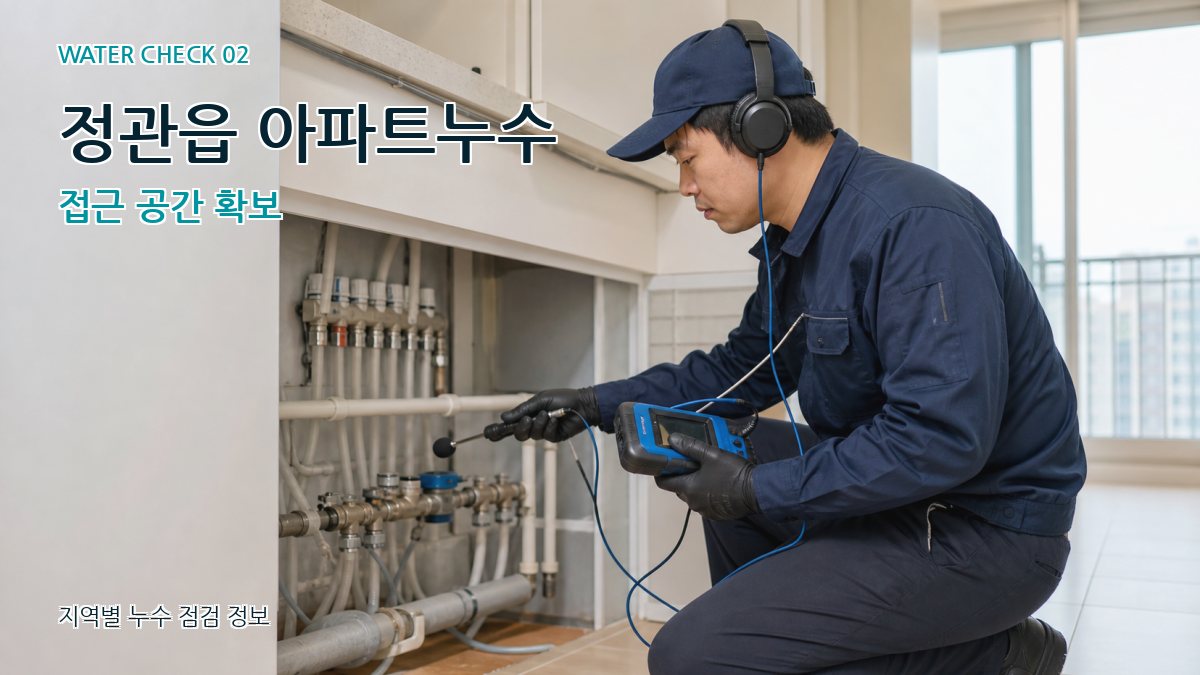 정관읍 아파트누수 접근 공간 확보