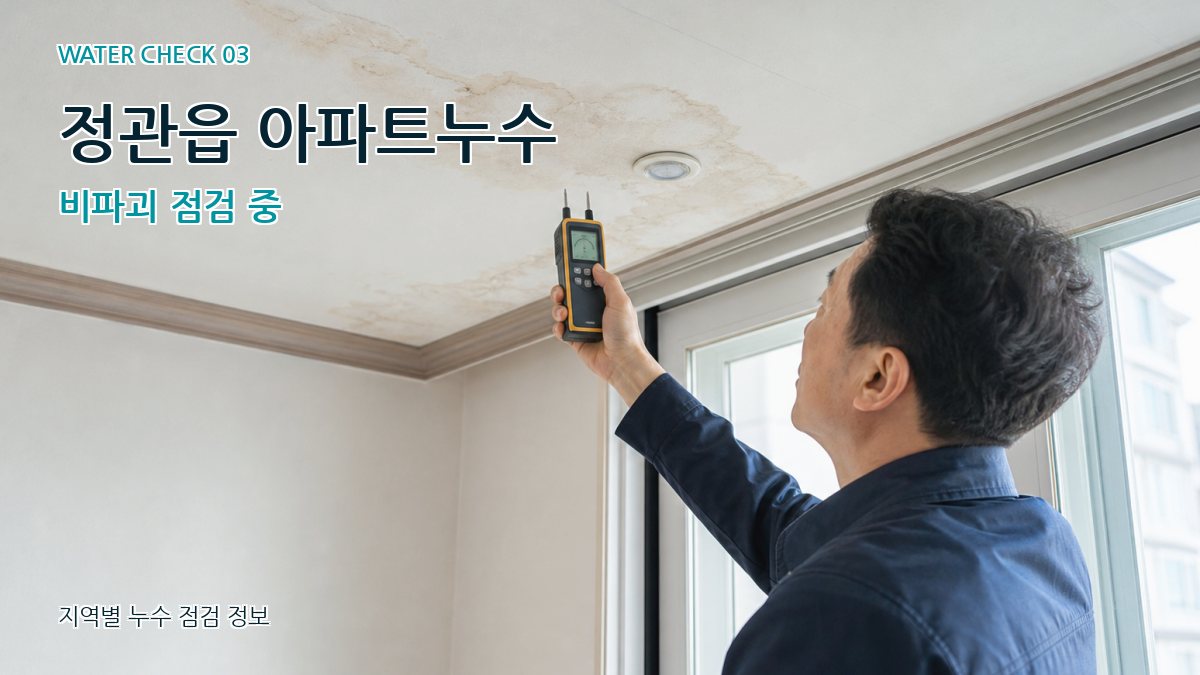 정관읍 아파트누수 비파괴 점검 중