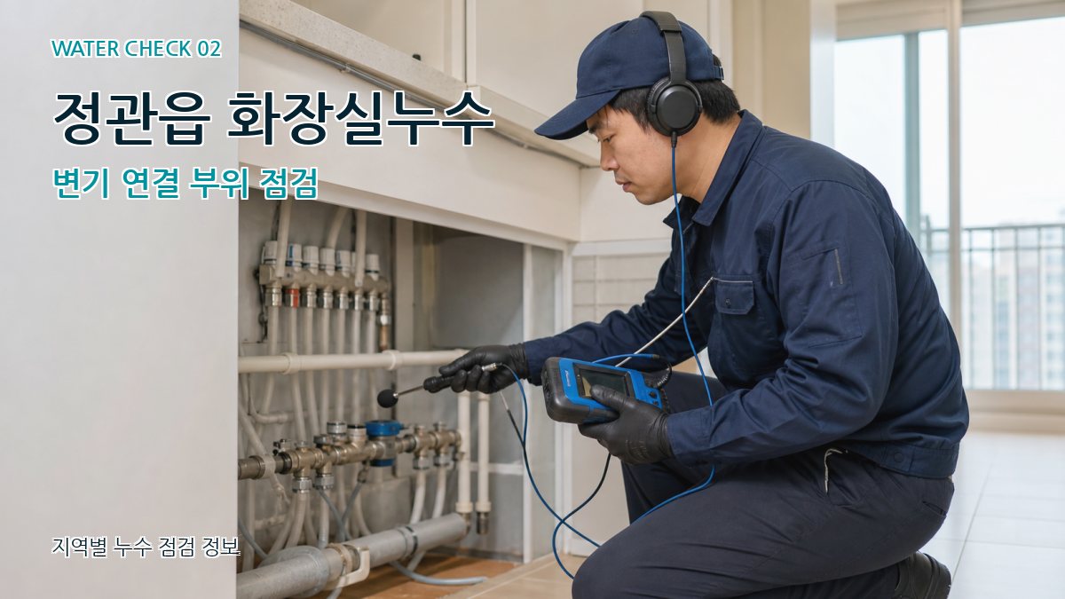 정관읍 화장실누수 누수탐지 이미지