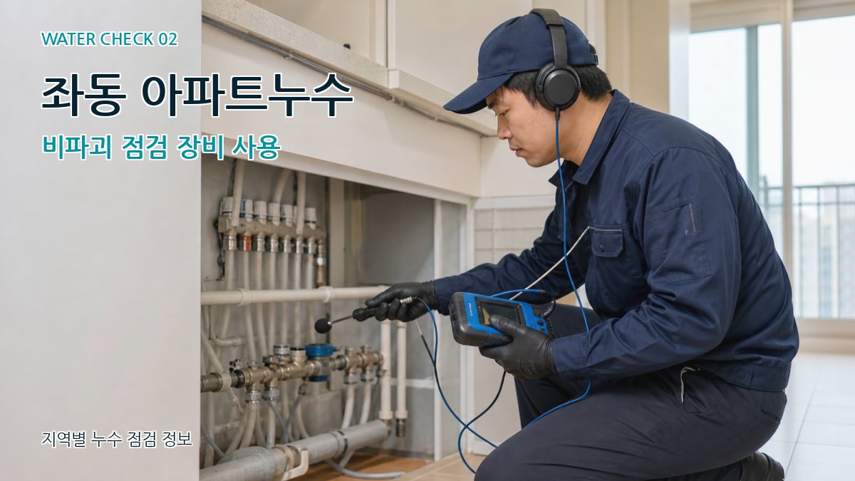 좌동 화장실누수 누수탐지 이미지
