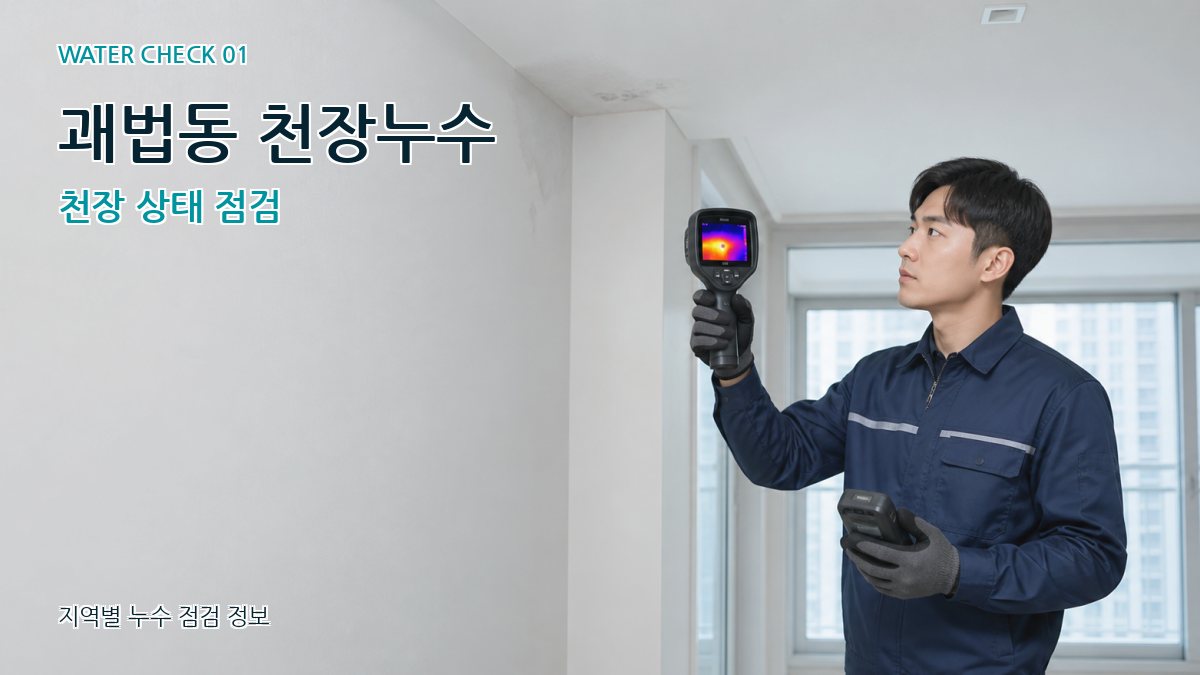 괘법동 아파트누수 누수탐지 이미지