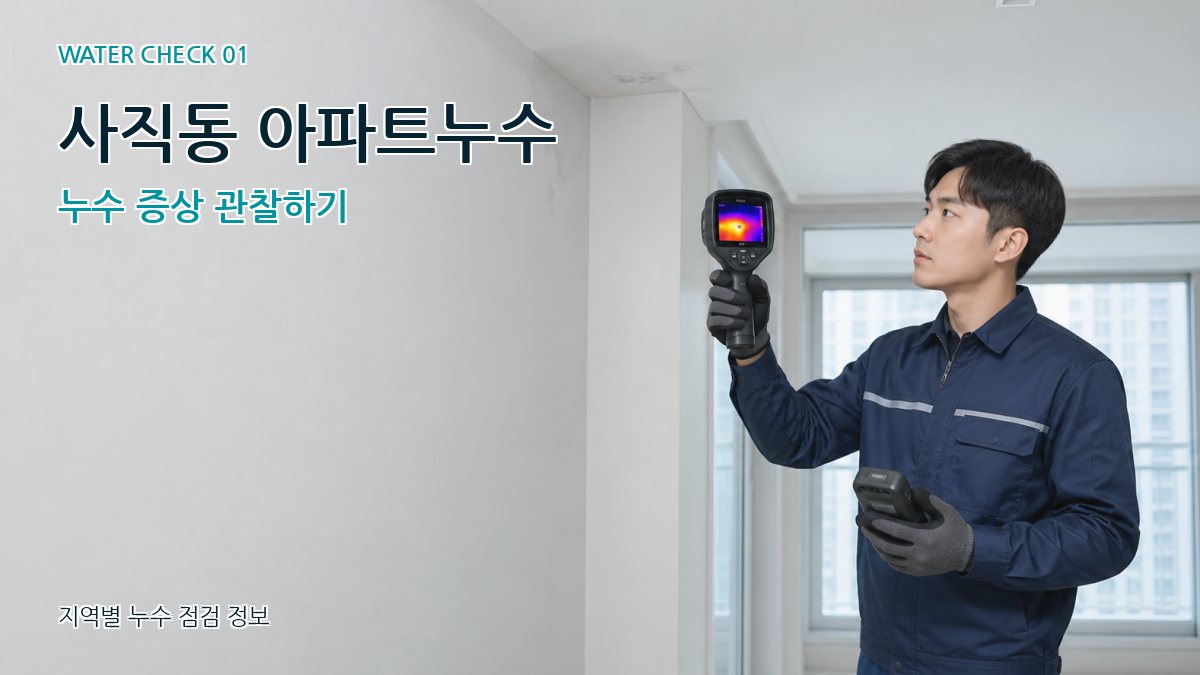사직동 아파트누수 누수탐지 이미지