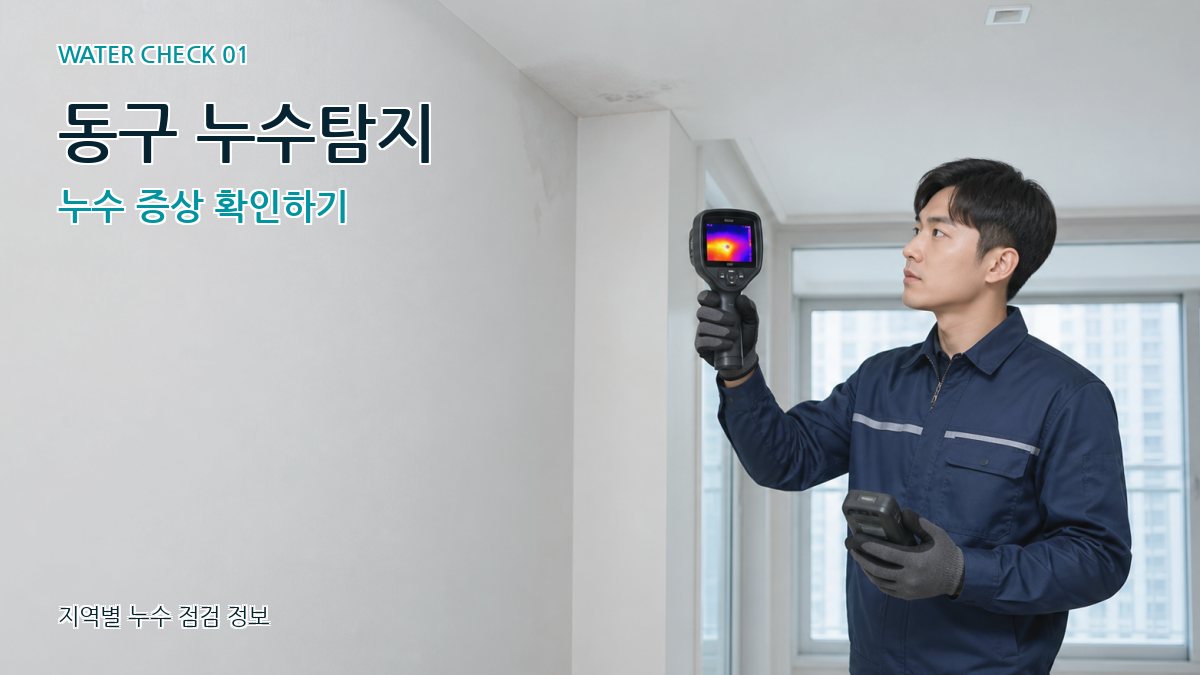 동구 아파트누수 누수탐지 이미지