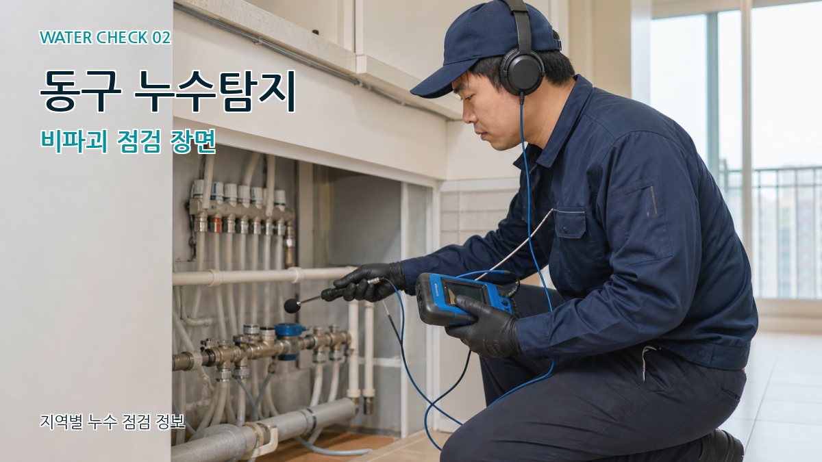 동구 화장실누수 누수탐지 이미지