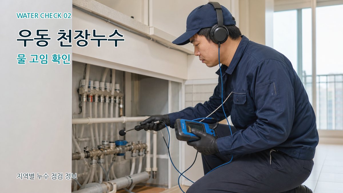 우동 화장실누수 누수탐지 이미지