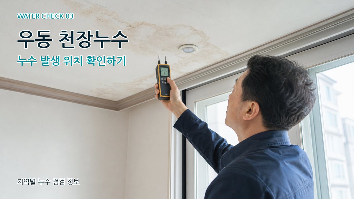 우동 천장누수 누수탐지 이미지