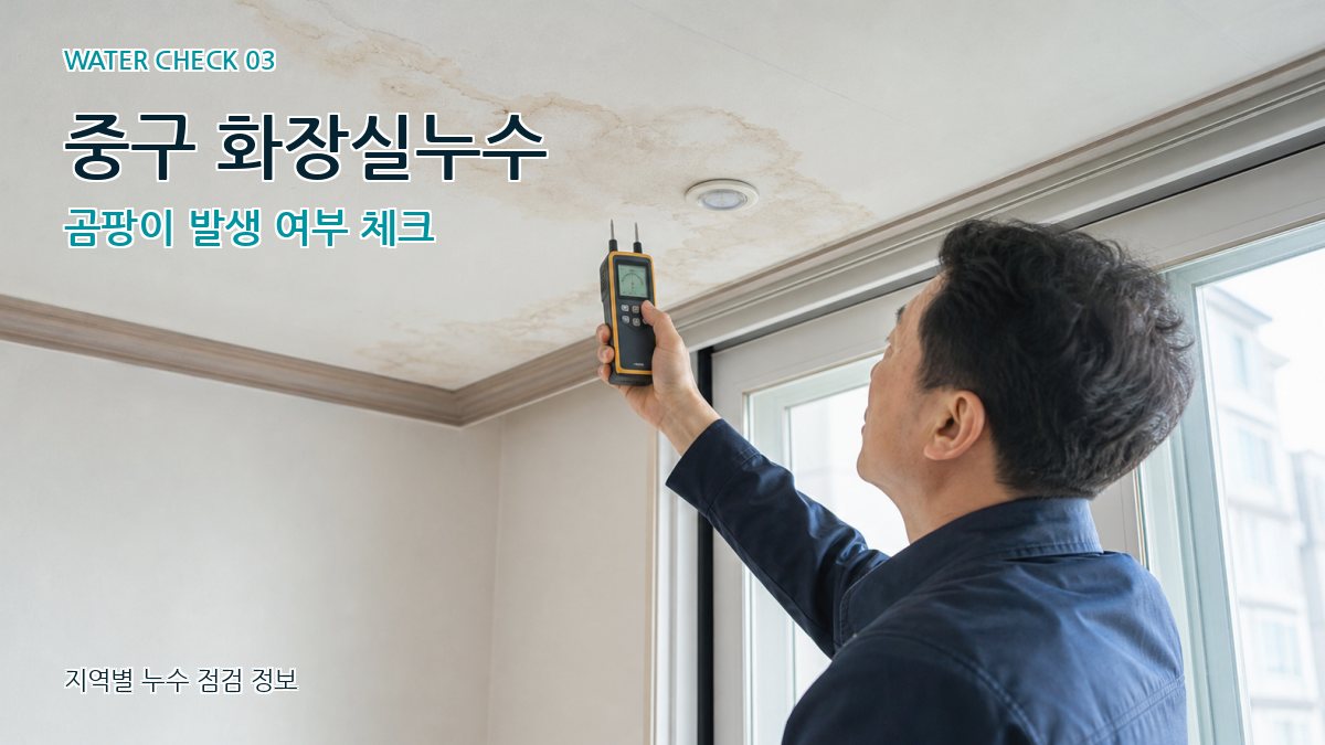 중구 천장누수 누수탐지 이미지