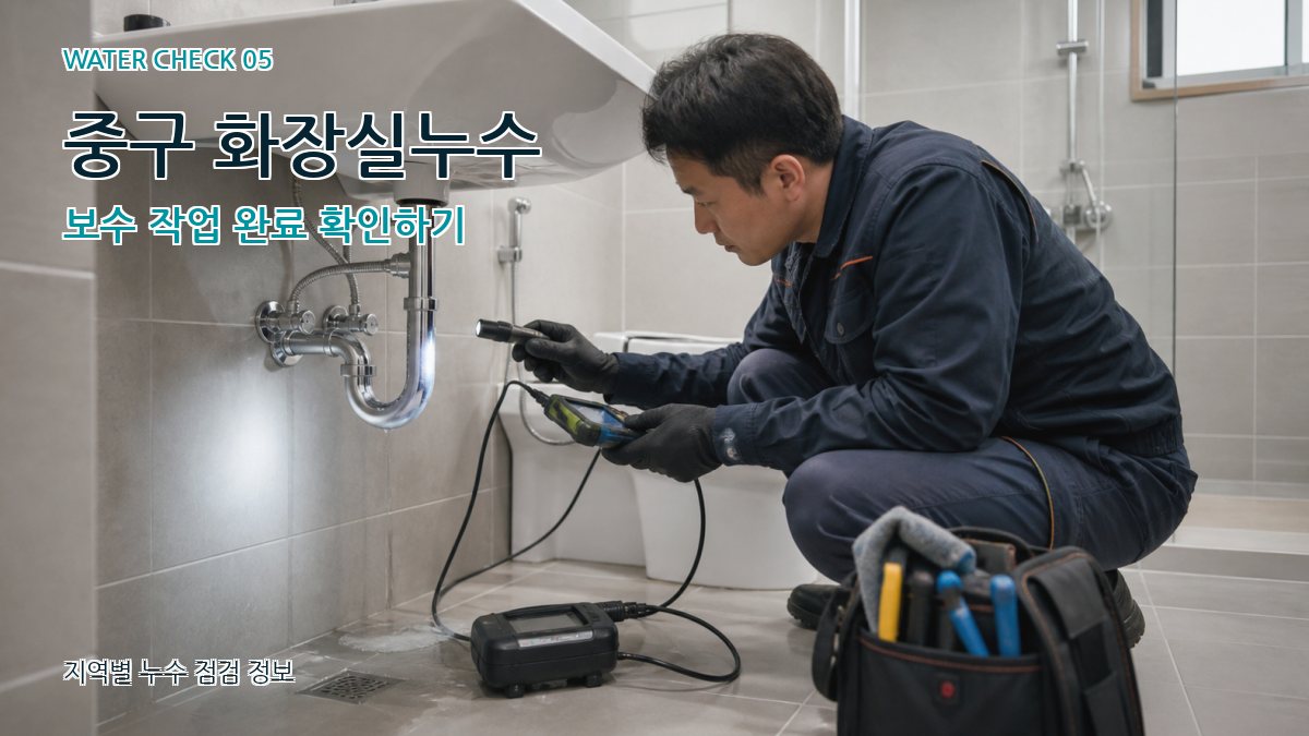 중구 누수공사 누수탐지 이미지