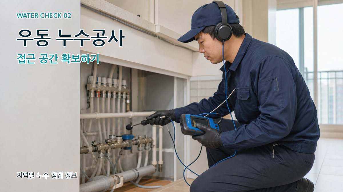 우동 화장실누수 누수탐지 이미지