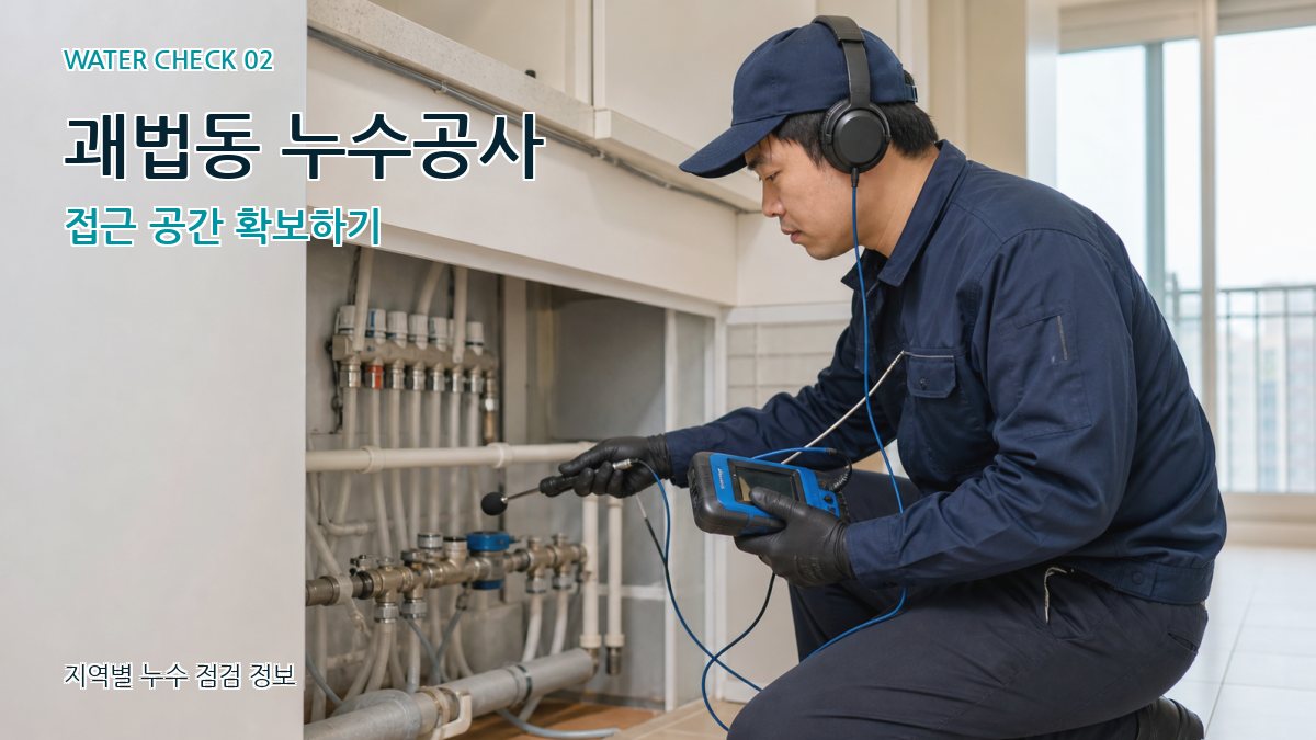 괘법동 화장실누수 누수탐지 이미지
