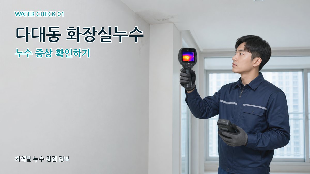 다대동 아파트누수 누수탐지 이미지